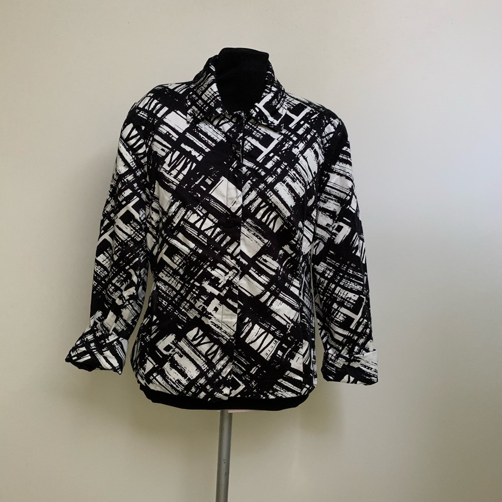 Coldwater Creek Black White Jacket Blazer